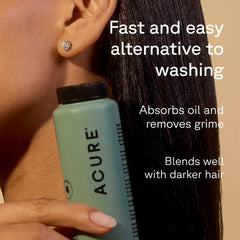 Tamaño de viaje mini de Acure Dry Shampoo para retoques diarios.