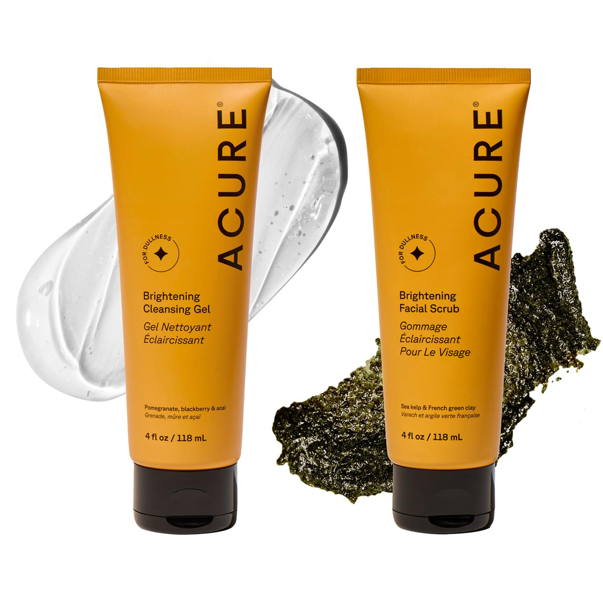 Acure exfoliante facial en este producto con enfoque en exfoliación suave para piel más suave.