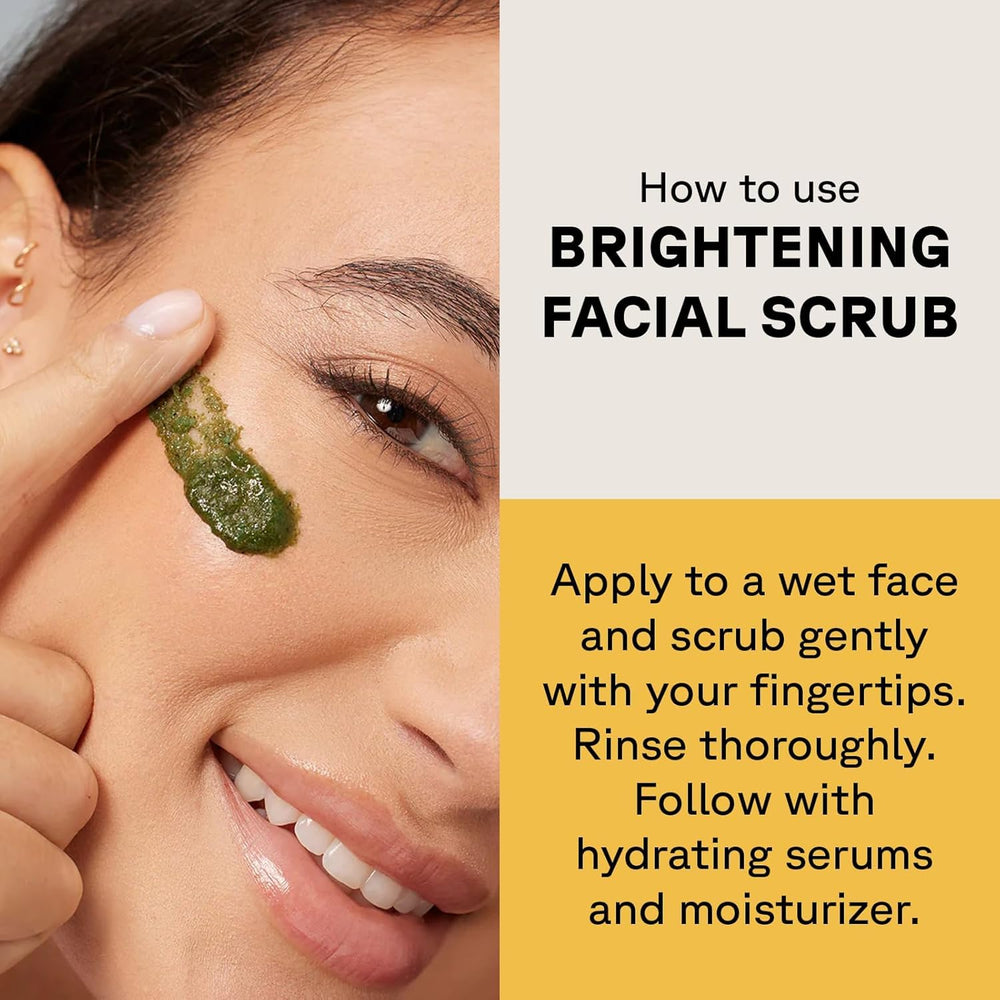 Acure French Green Clay powder signals detoxifying balance in the scrub
