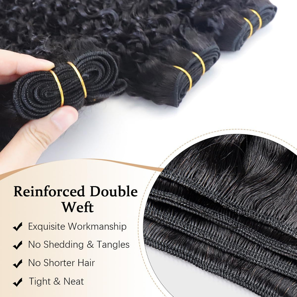 Acusoee Burmese curly bundles 18in natural black blend with your hair.
