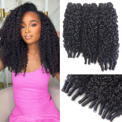Acusoee Burmese curly bundles 18in water wave with spiral end for natural fullness.