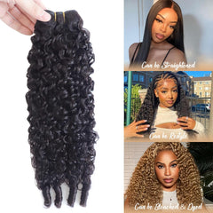 Acusoee Burmese curly bundles 20in water wave with spiral end for added dimension.