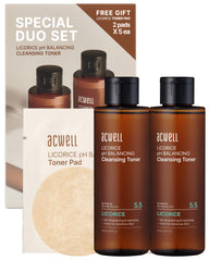 ACWELL Licorice Toner bottle pour for gentle, alcohol-free hydration.
