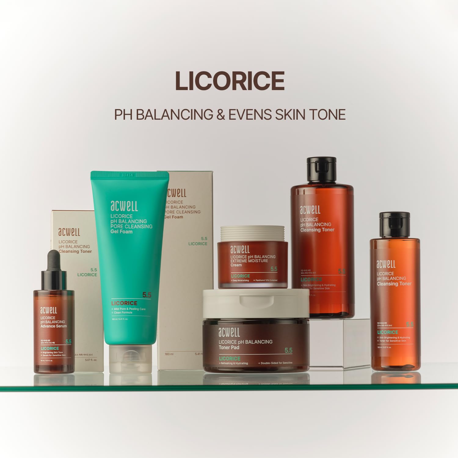 ACWELL Licorice toner with hydrating glow after application.