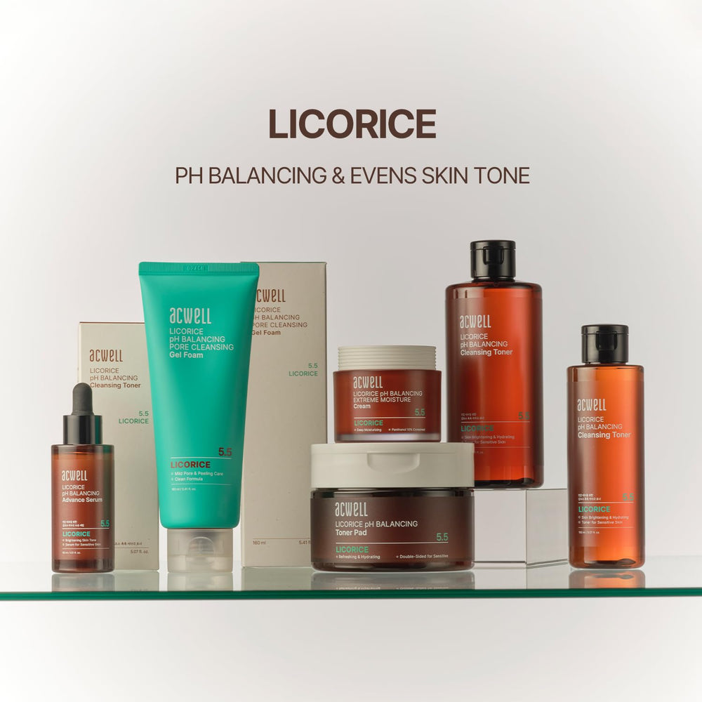 ACWELL Licorice toner with hydrating glow after application.