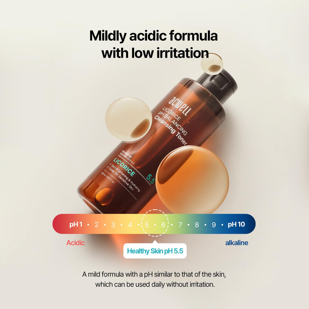 ACWELL Licorice toner pack shot emphasizing clean, alcohol-free formula.