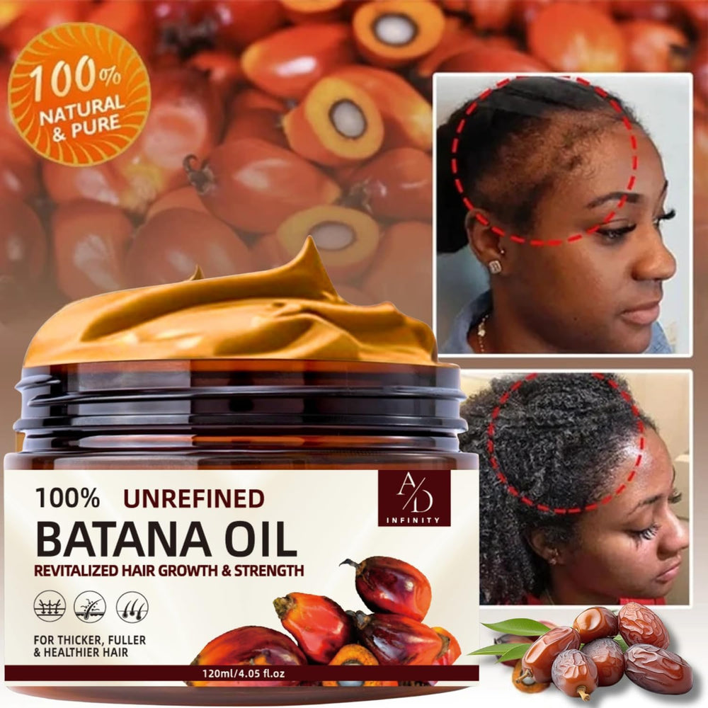 A/D Infinity Batana Oil application demonstrates lightweight hydration for smooth, manageable hair.