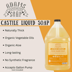 Adams Handmade Soap Citrus Medley works well in a foaming dispenser at home.