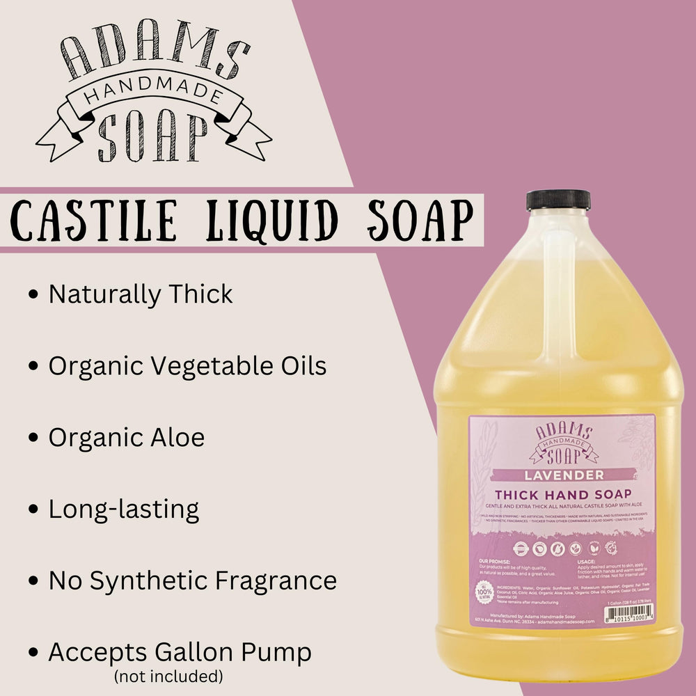 Adams Handmade Soap vegan cruelty-free label emphasizes eco-friendly, non-toxic cleaning options.