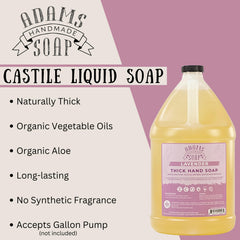 Adams Handmade Soap vegan cruelty-free label emphasizes eco-friendly, non-toxic cleaning options.