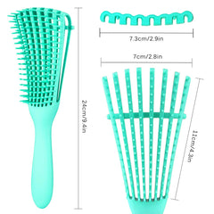 Close-up of A.DASHER detangler brush bristles for gentle detangling and scalp massage.