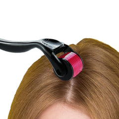 Ergonomic handle of Addabst Derma Roller for comfortable grip during sessions