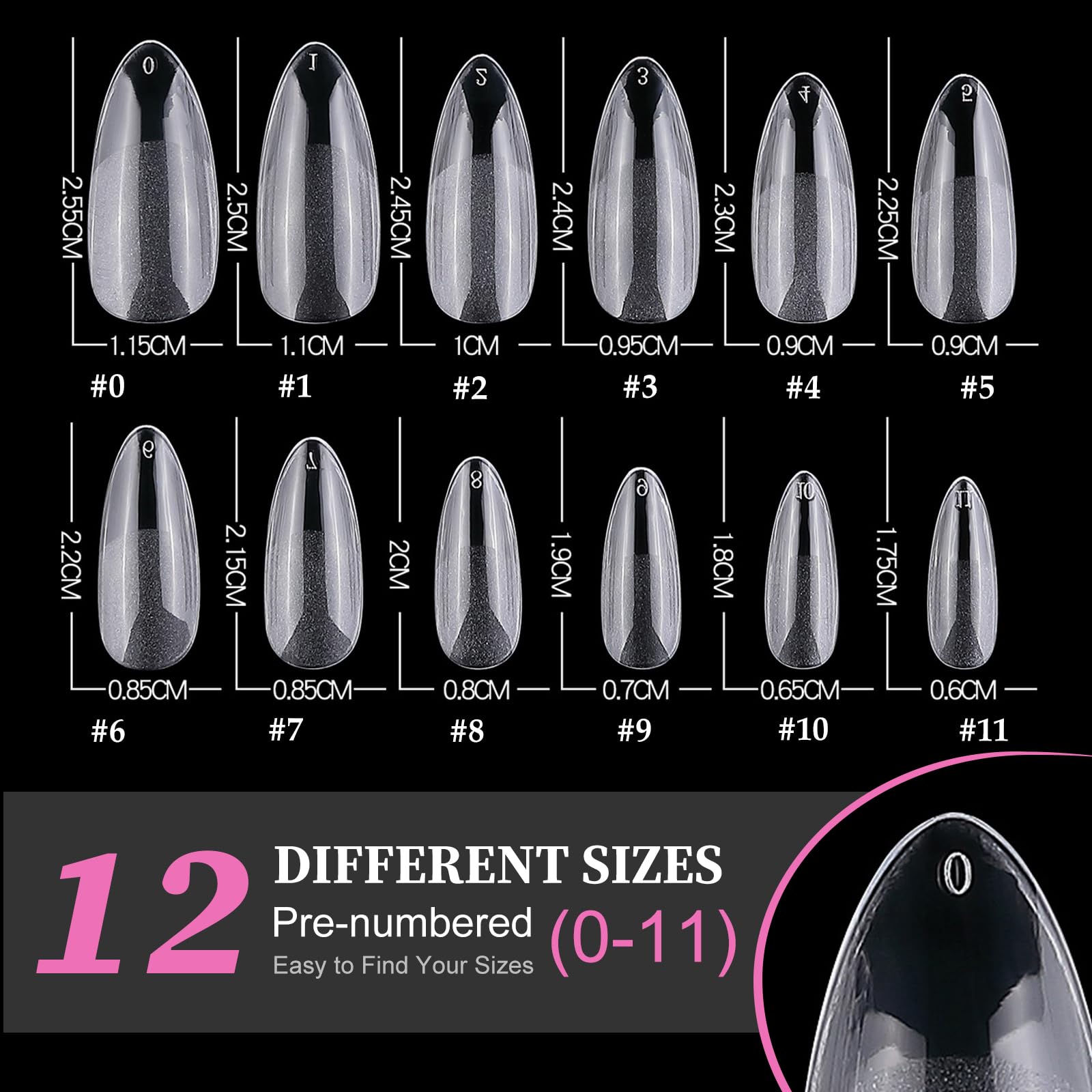 AddFavor almond nail tips medium length offer versatile DIY manicure options