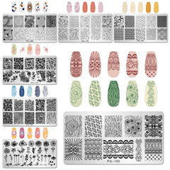 AddFavor nail stamping plate flowers enables delicate floral art on nails.