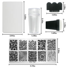 AddFavor nail stamping plate geometric creates modern lines for chic DIY nails.