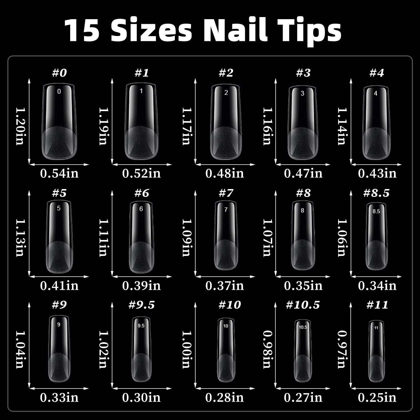AddFavor no-crease design nail tips stay smooth for reliable gel polish application.