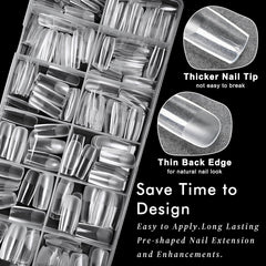 AddFavor premium ABS nail tips are lightweight, durable, and easy to trim.