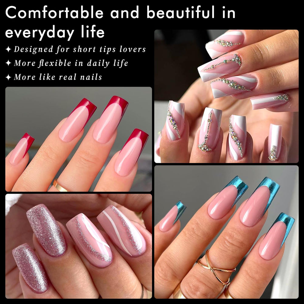 AddFavor versatile square tips suit acrylics, dip powder, extensions, and press-ons.