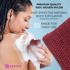 ADETON exfoliating net texture delivers rich soap lather.