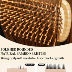 Adevwair bamboo brush suitable for all hair types, detangling wet or dry hair.