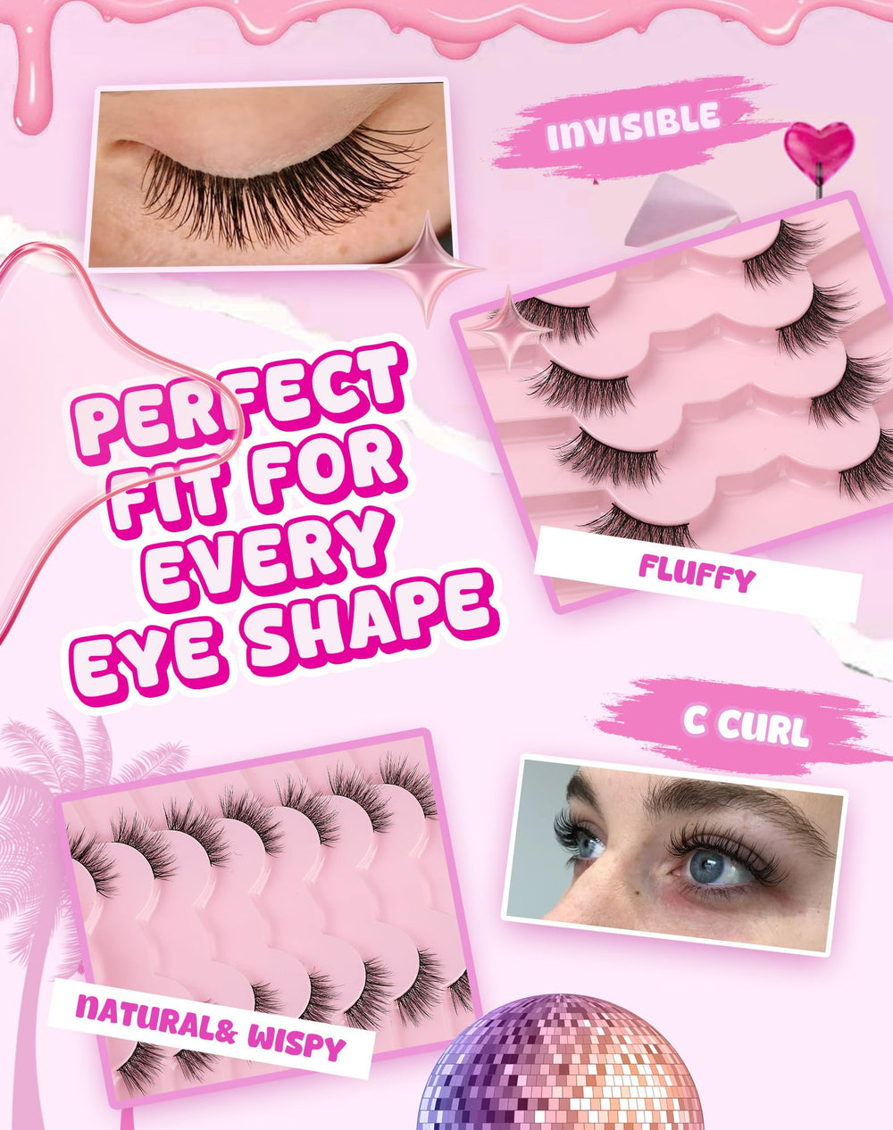 Adious Customizable Length Lashes can be trimmed to fit any eye shape