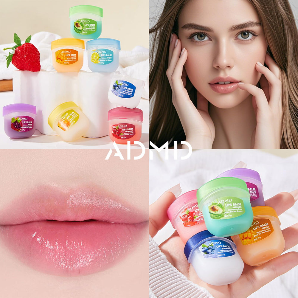 ADMD mini lip balm packaging close-up showing compact purse-ready design