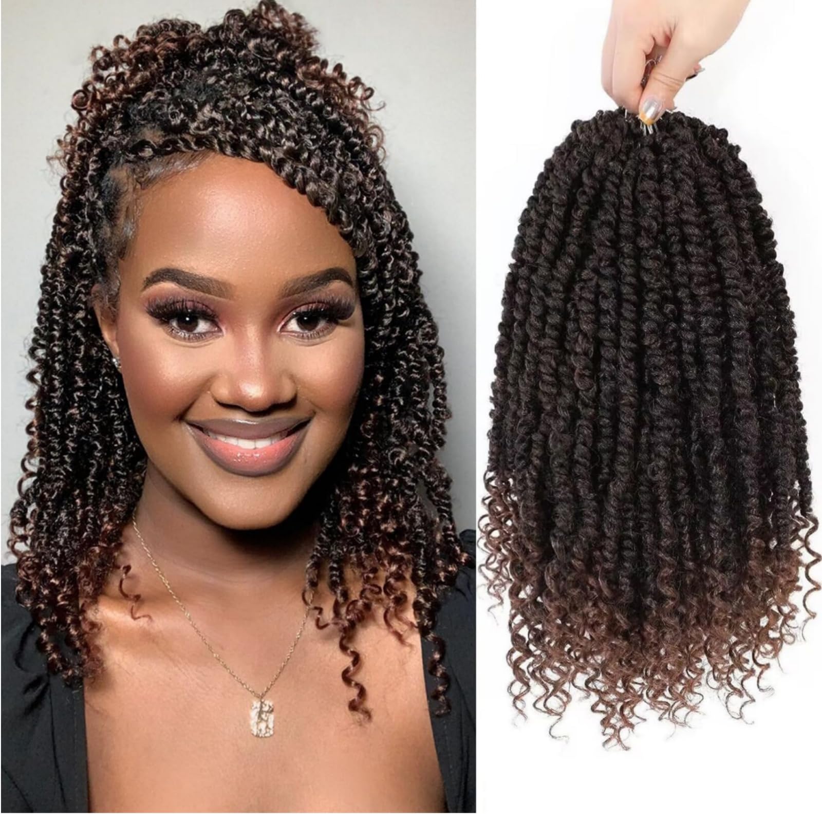 Admutty passion twist 12-inch pre-looped hair close-up for protective styling.
