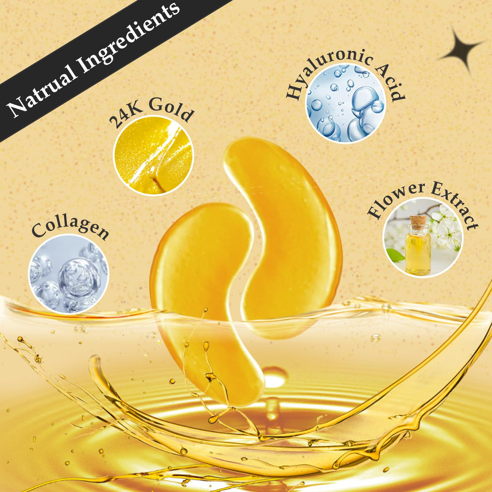 Adofect eye patch application scene promoting a pampering routine.