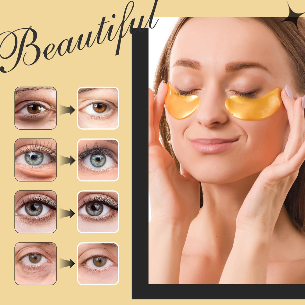 Adofect luxury gold-infused patches for at-home skin rejuvenation.
