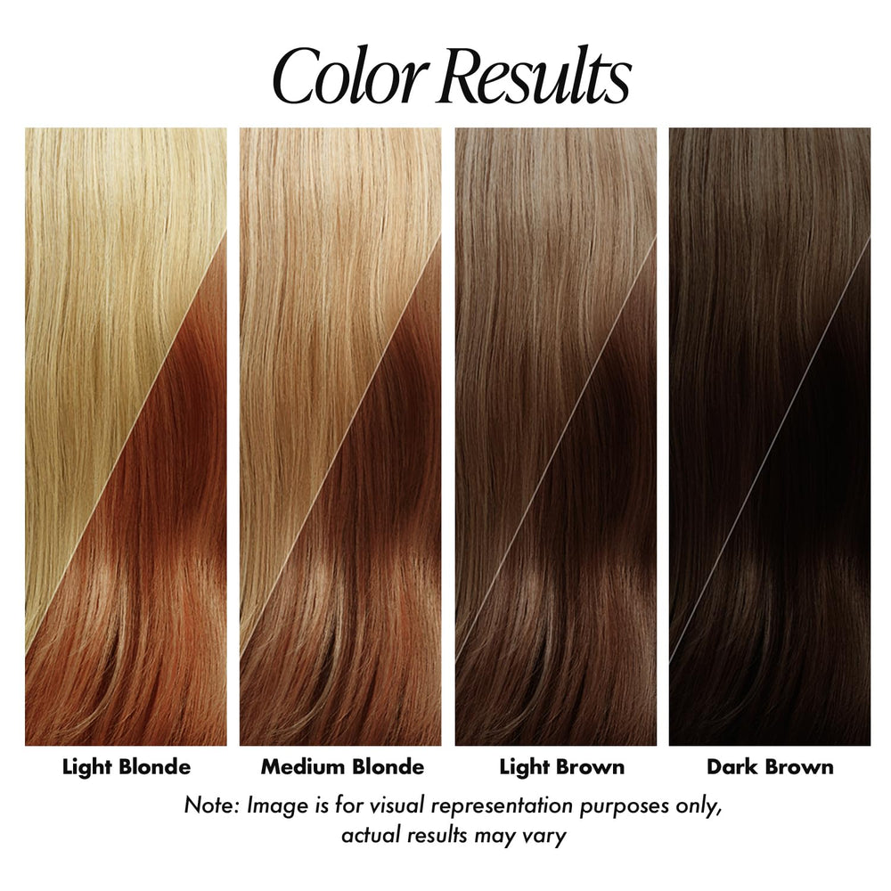 Swatches of Adore 052 French Cognac reveal warm brown tones for matching.
