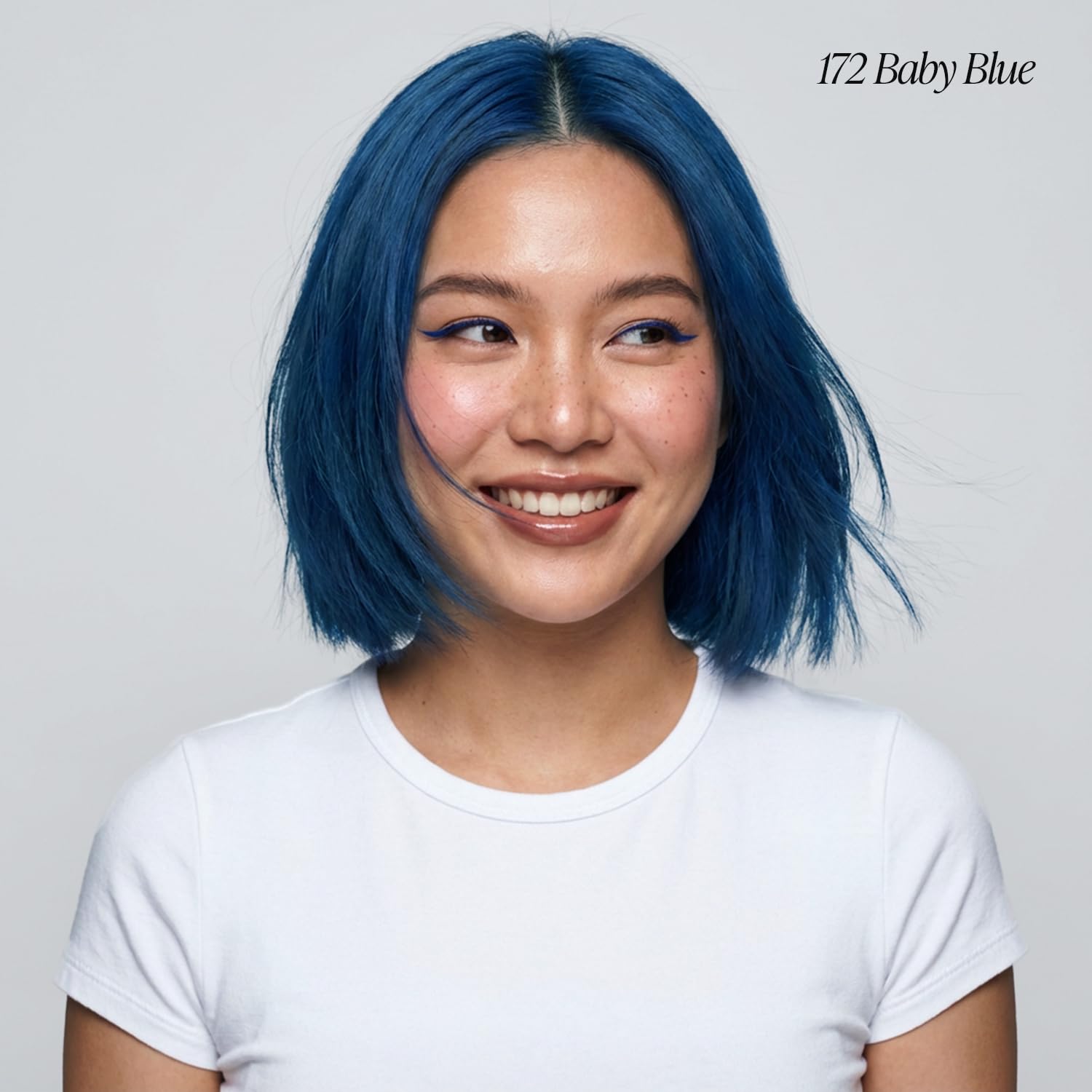 Adore Baby Blue color swatch showing rich pigment and smooth application.