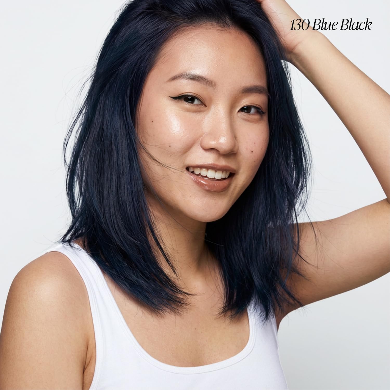 Adore Blue Black color applied smoothly for even coverage at home.