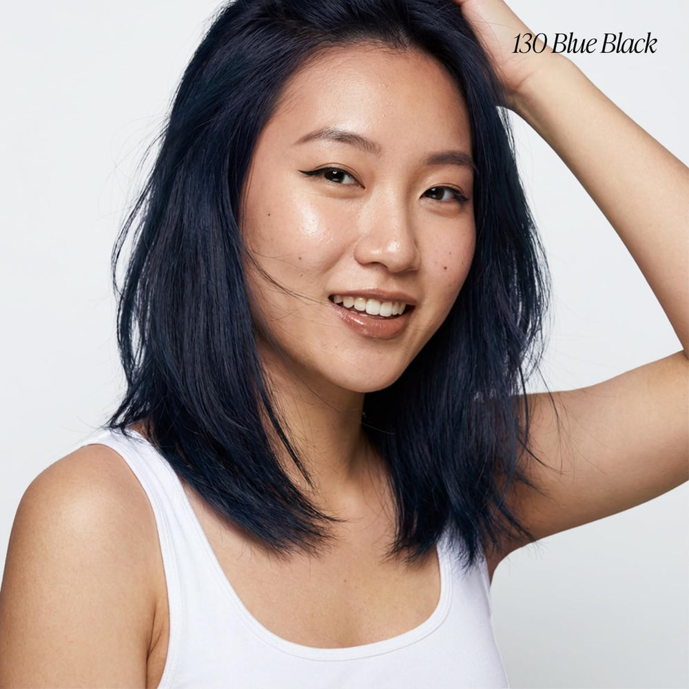 Adore Blue Black color applied smoothly for even coverage at home.