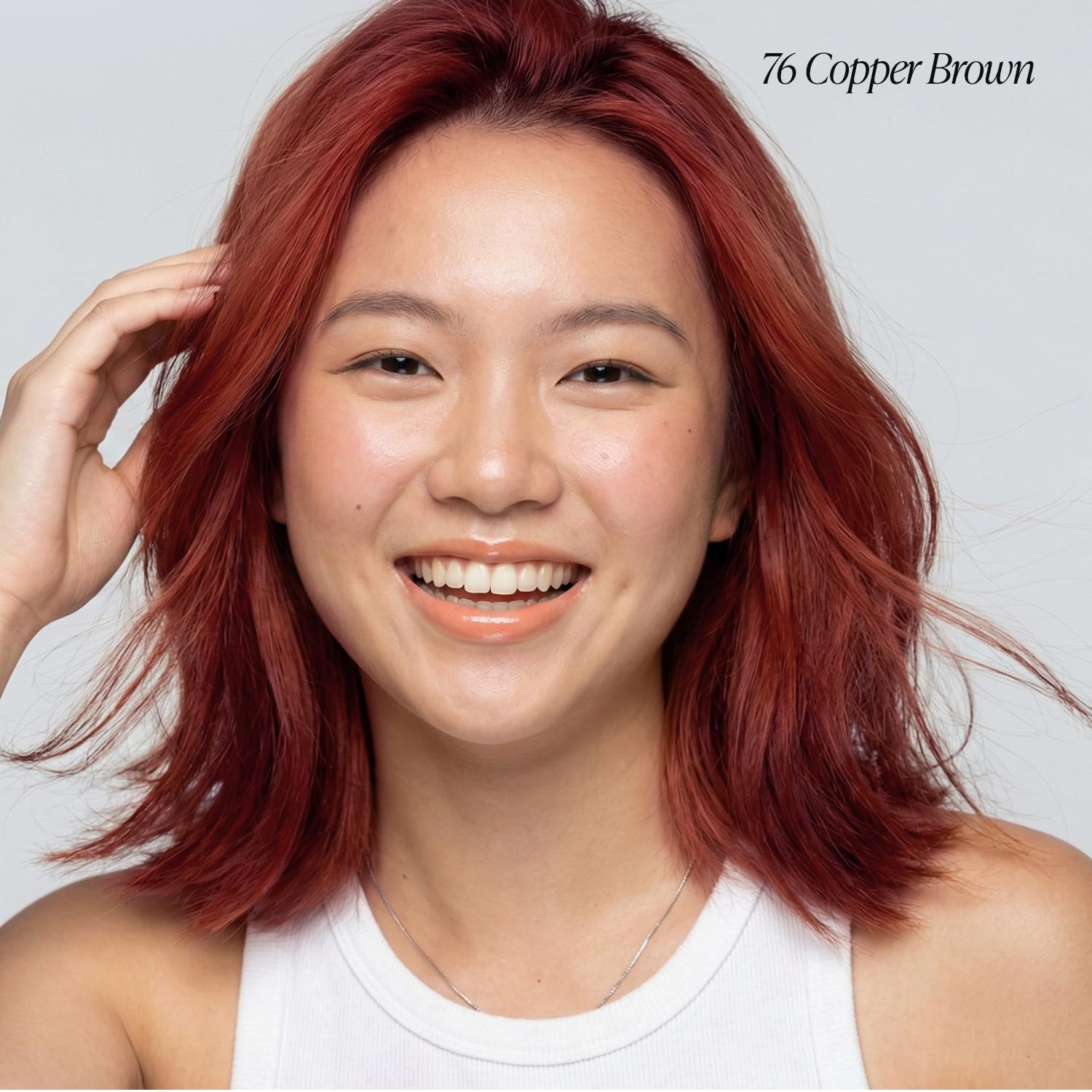 Copper brown color swatch from Adore hair color line