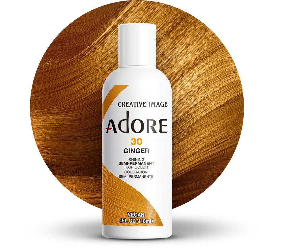 Adore Ginger bottle pour for quick, even color delivery.