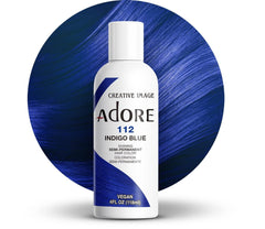 Adore Indigo Blue bottle pour reveals bold pigment for at-home color application