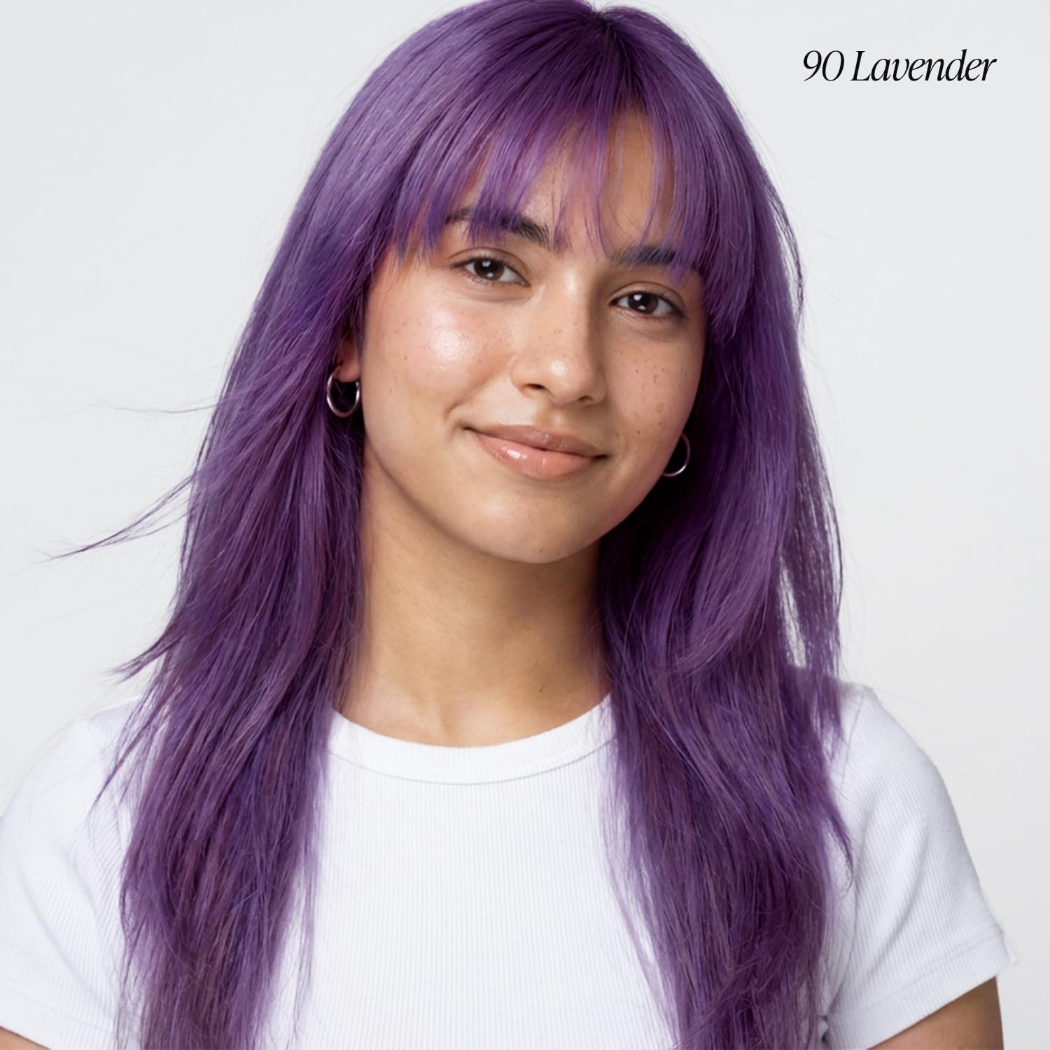 Adore Lavender dye applicator brush demonstrates easy, mess-free application.