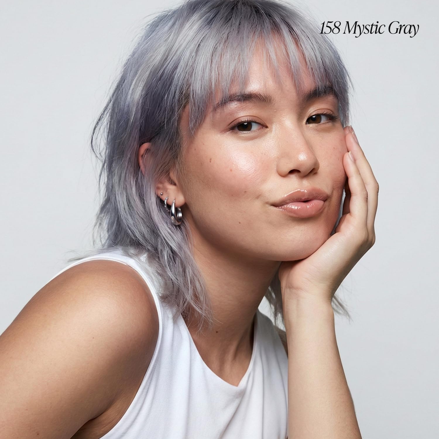 Adore Mystic Grey dye swirl displaying high-pigment shade.