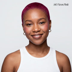 Adore neon pink swatches show rich coverage across hair types.