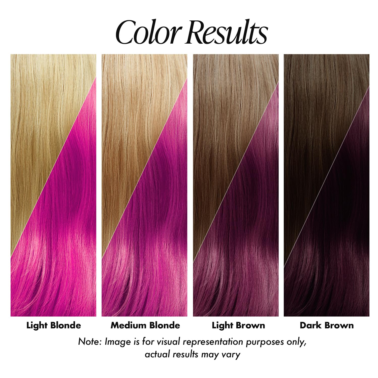 Adore neon pink hair on head closeup reveals vibrant, salon-inspired results.