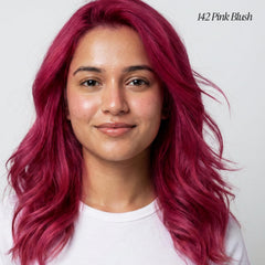 Adore Pink Blush on hair demonstrates smooth, even application across textures.