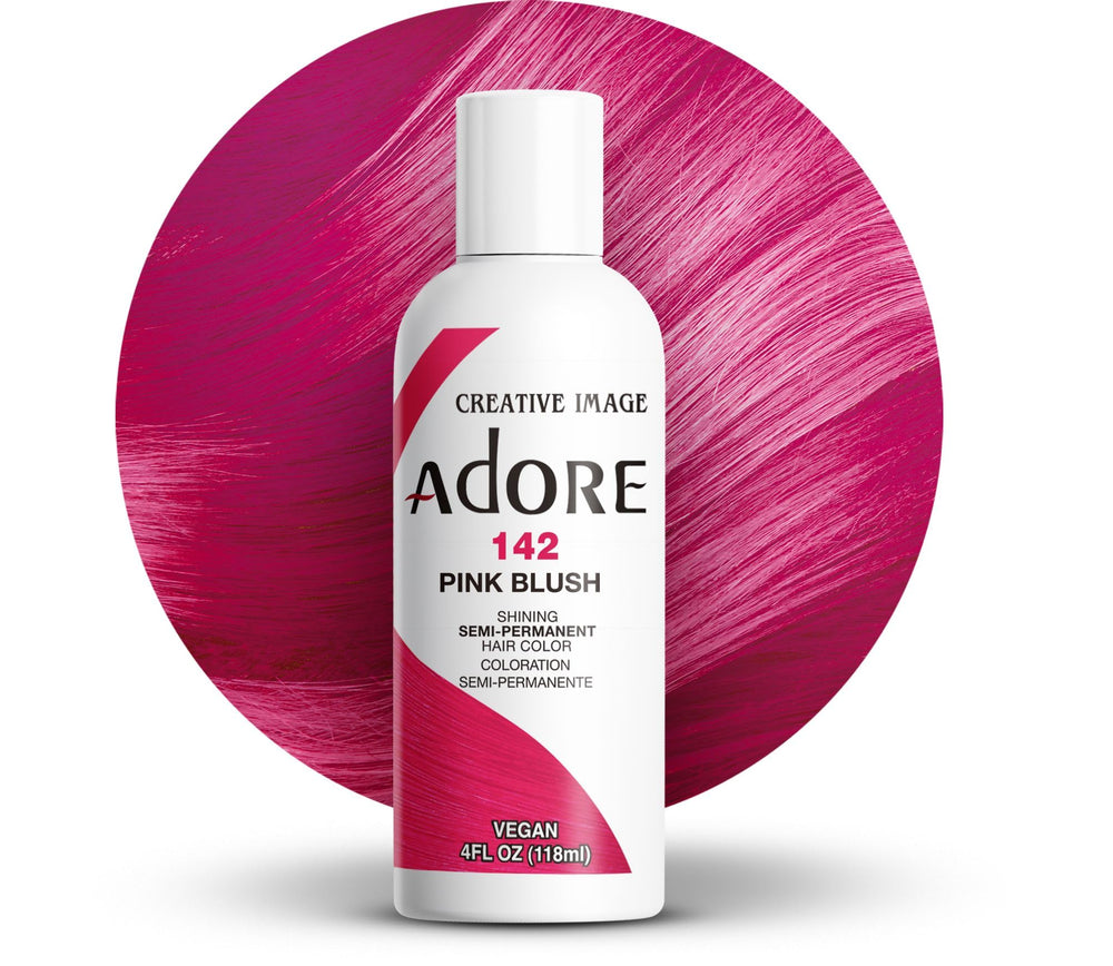 Adore Pink Blush semi-permanent bottle ready for vibrant color.