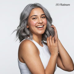 Adore platinum shade applied to hair showing smooth, even coverage on all textures.