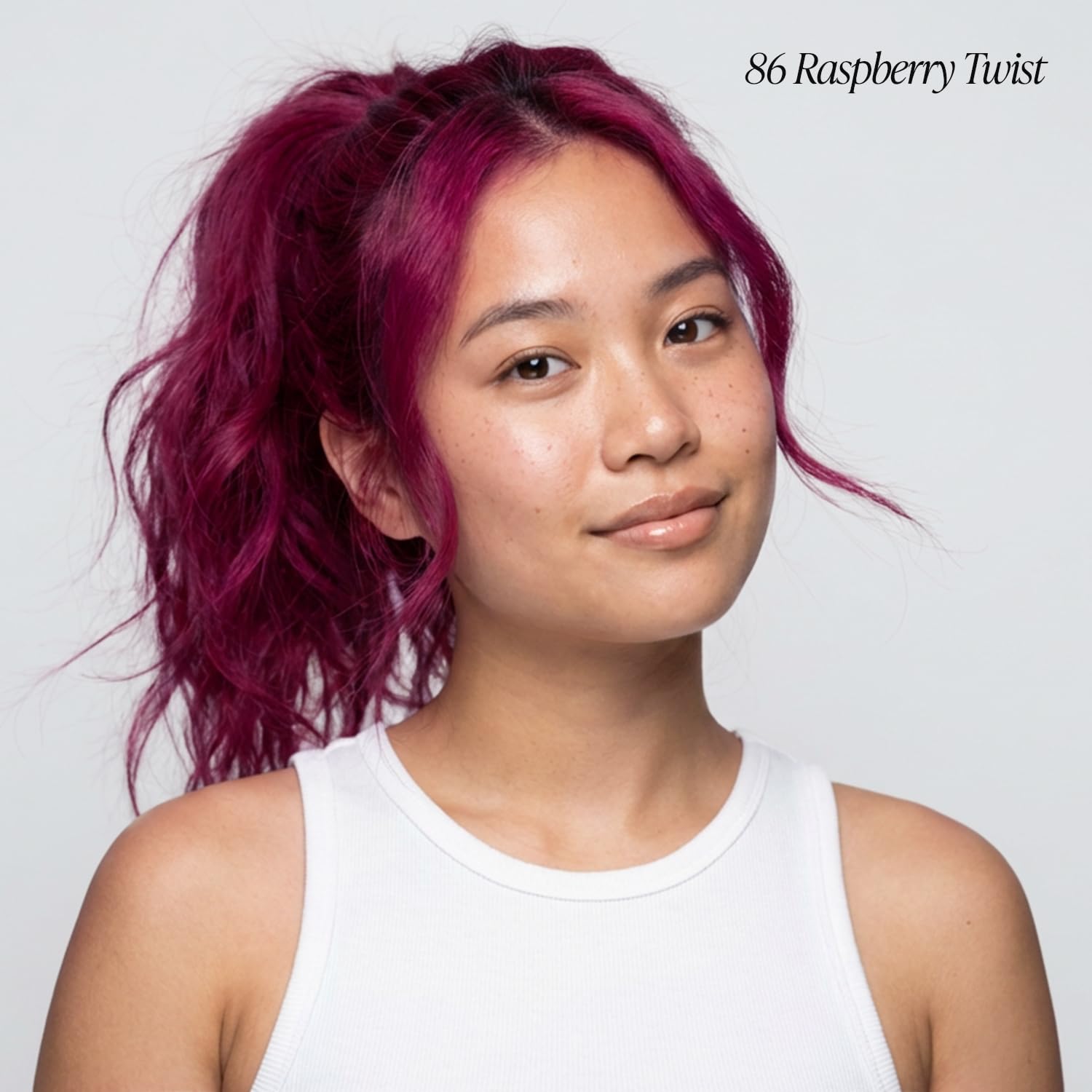 Adore Raspberry Twist color swatch reveals true pink shade and even coverage.