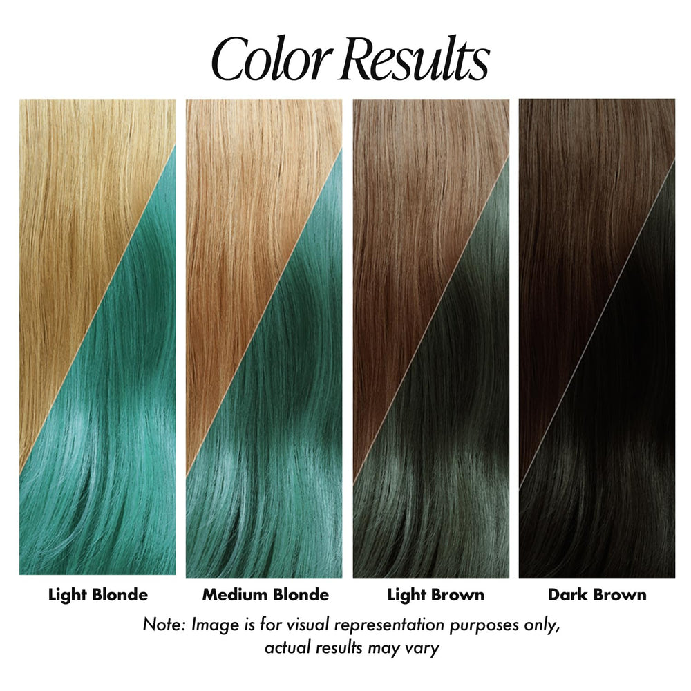 Adore 195 Jade applied to hair shows easy, mess-free color results
