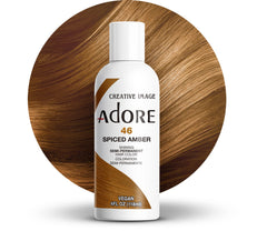 Adore Spiced Amber bottle pour reveals rich brown color at home