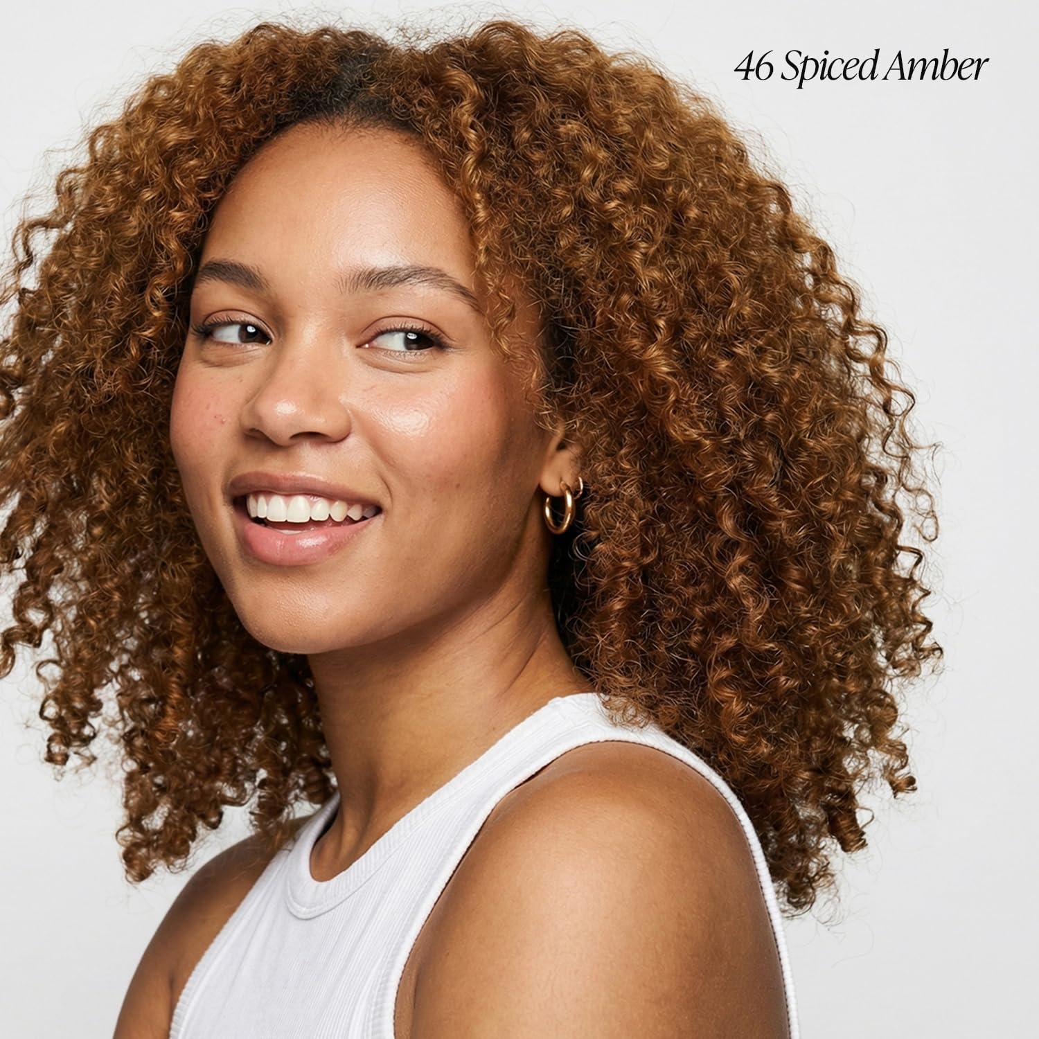 Adore Spiced Amber color swatches show warm natural brown tones