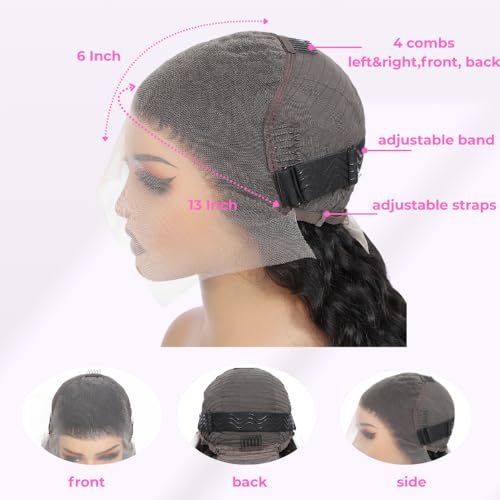 ADORHTUE upgraded 13x6 HD Swiss lace for invisible part and comfortable wear.
