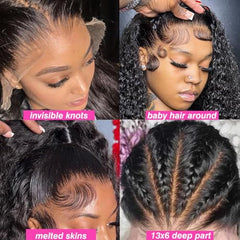 ADORHTUE pre-plucked baby hairs create natural-looking part and volume.