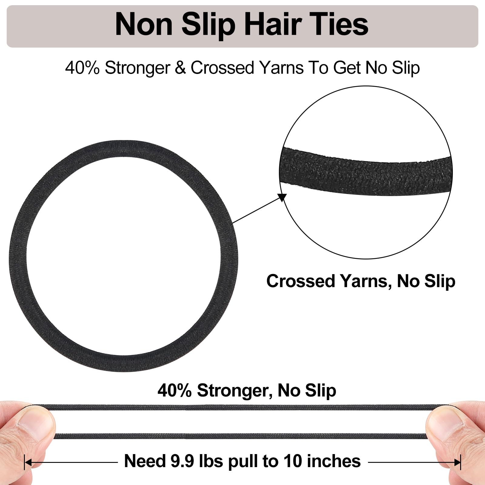 Coleteros ADRIONE de pelo, duraderos para cabello de cualquier textura.